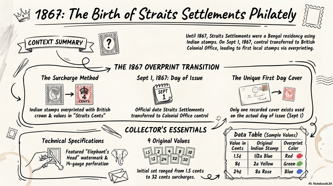 Zwischen den Welten: Die Geburt der Philatelie in den Straits Settlements
