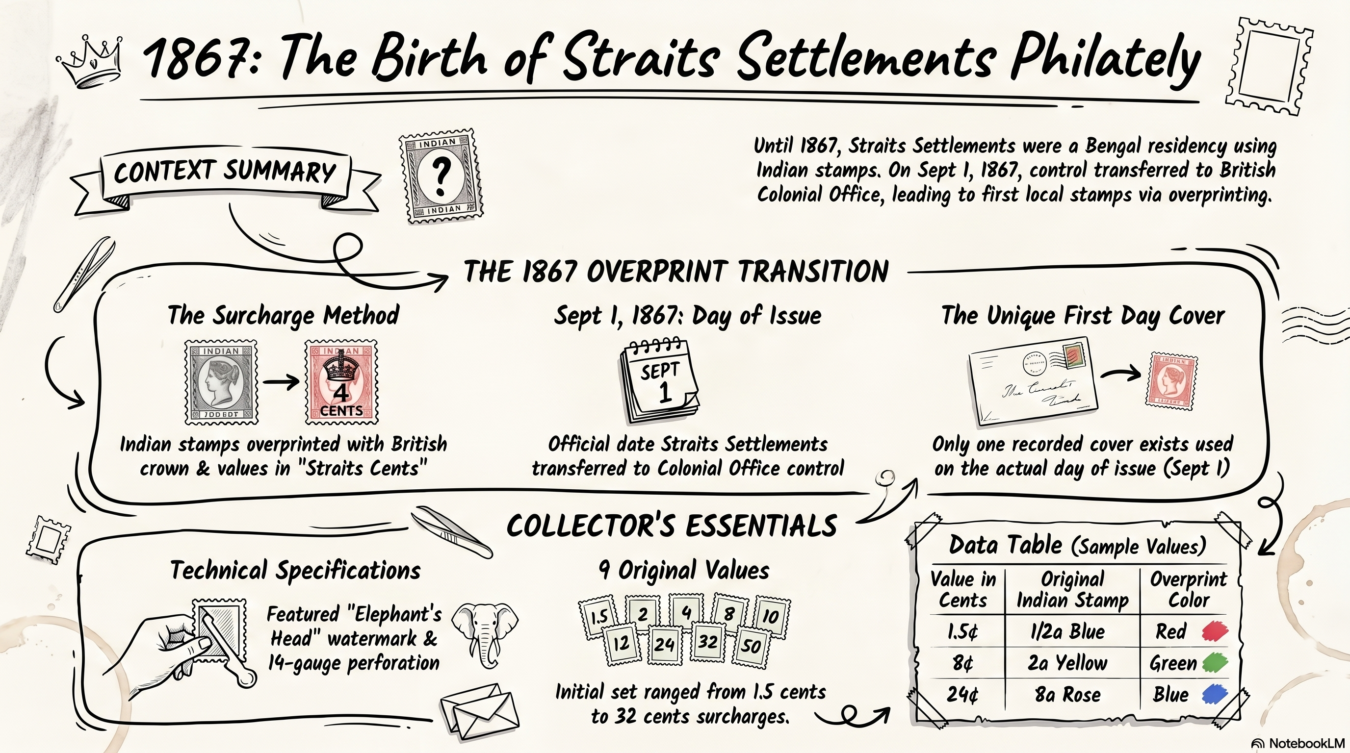 Zwischen den Welten: Die Geburt der Philatelie in den Straits Settlements