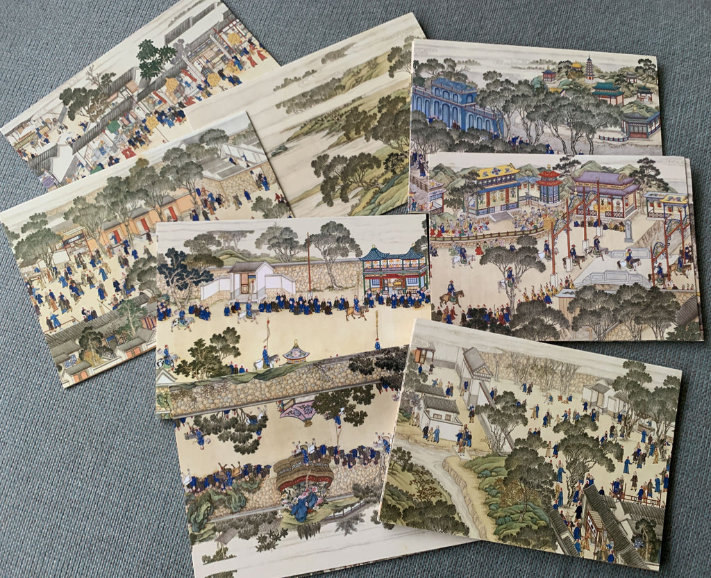 China Three Emperors 1662-1795 - Satz von 24 unbenutzten, wunderschönen Postkarten