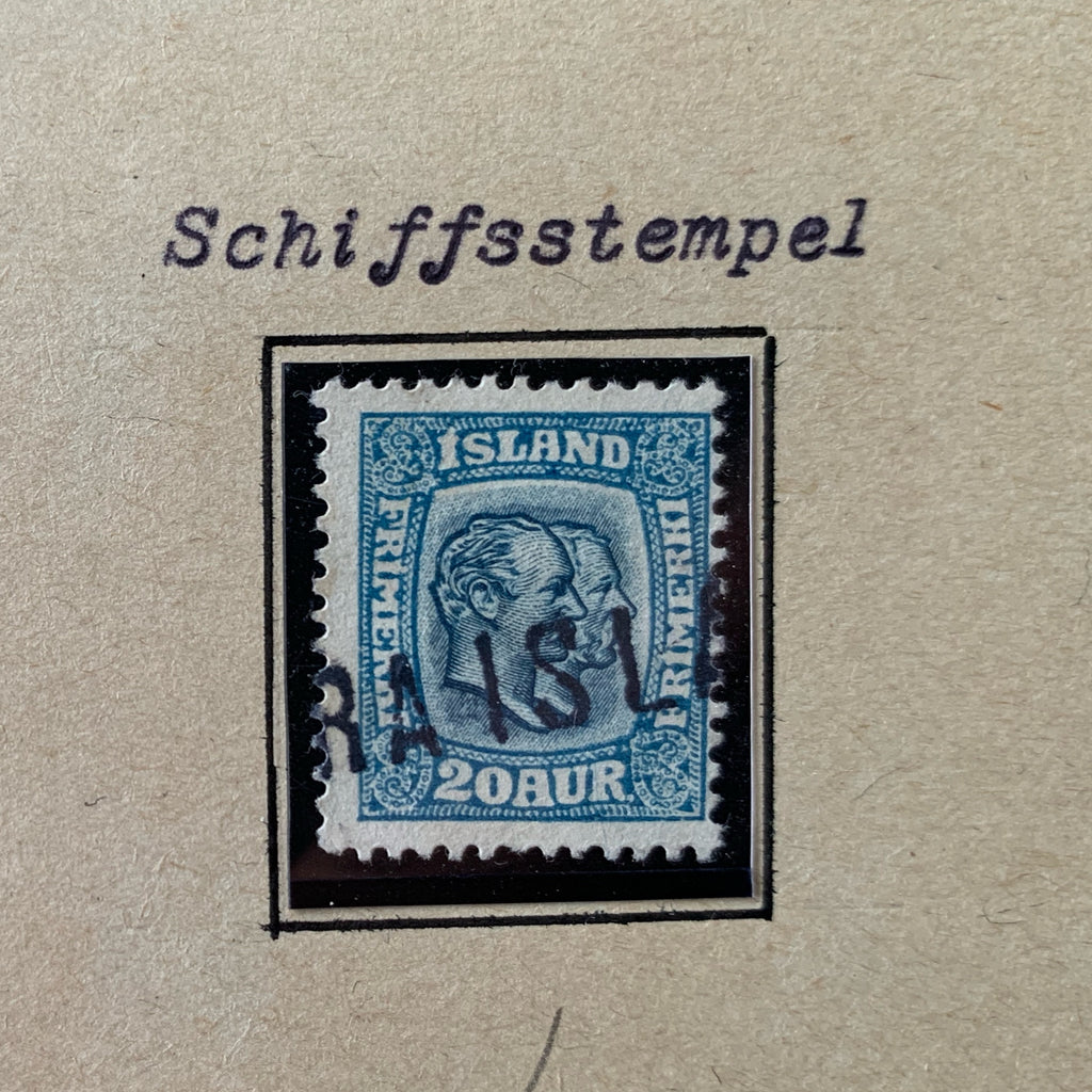 Island-Briefmarken-Sammlung auf Blättern 1873-1952