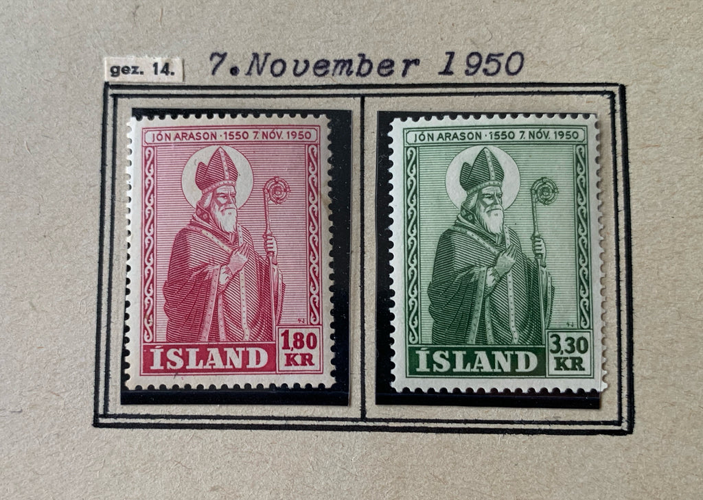 Island-Briefmarken-Sammlung auf Blättern 1873-1952
