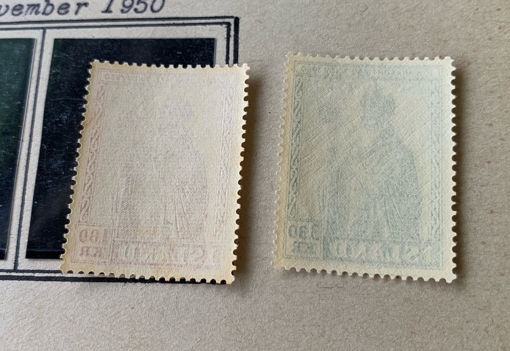 Island-Briefmarken-Sammlung auf Blättern 1873-1952
