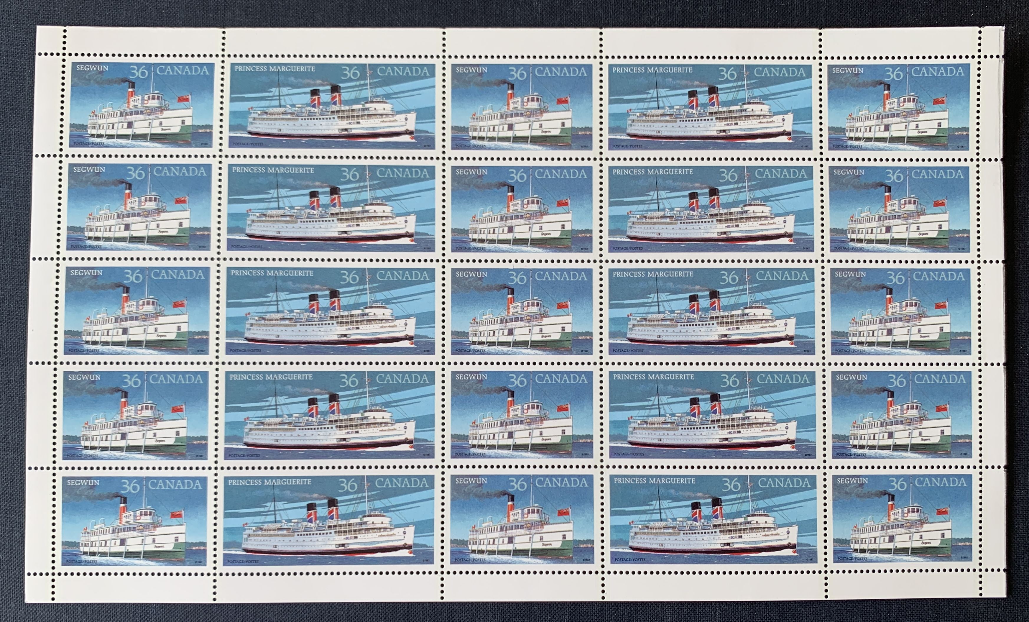 Kanada 1987 - Bogen mit 25 postfrischen Marken - Michel Nr. 1052, 1053