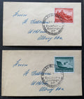 Deutsches Reich 1944 - 2 Briefe Worlau Breslau - Michel Nummer 877, 881