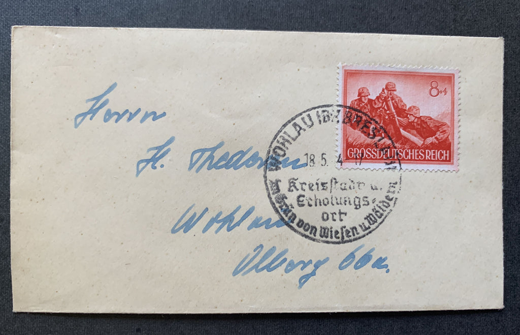 Deutsches Reich 1944 - 2 Briefe Worlau Breslau - Michel Nummer 877, 881
