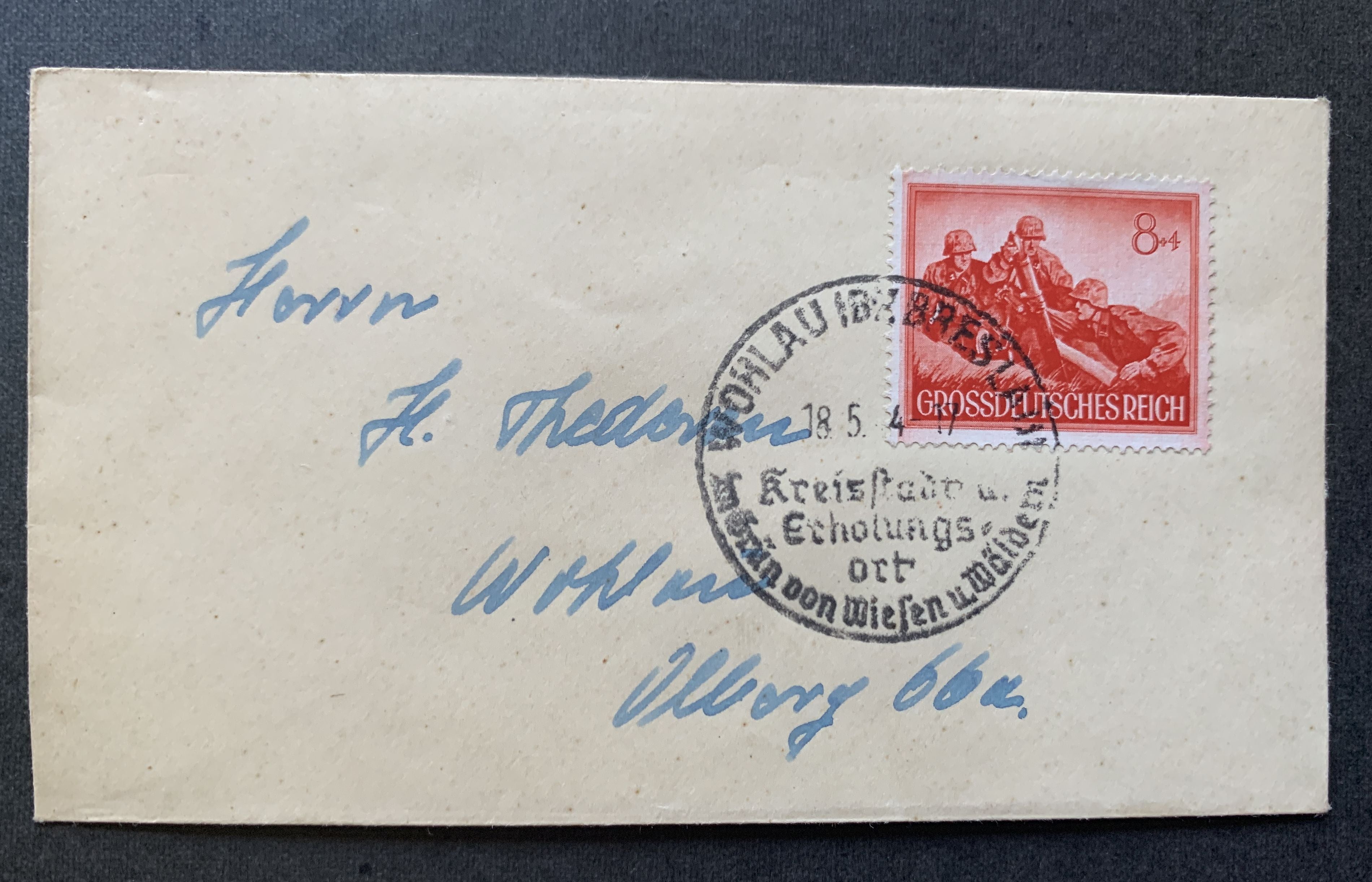 Deutsches Reich 1944 - 2 Briefe Worlau Breslau - Michel Nummer 877, 881