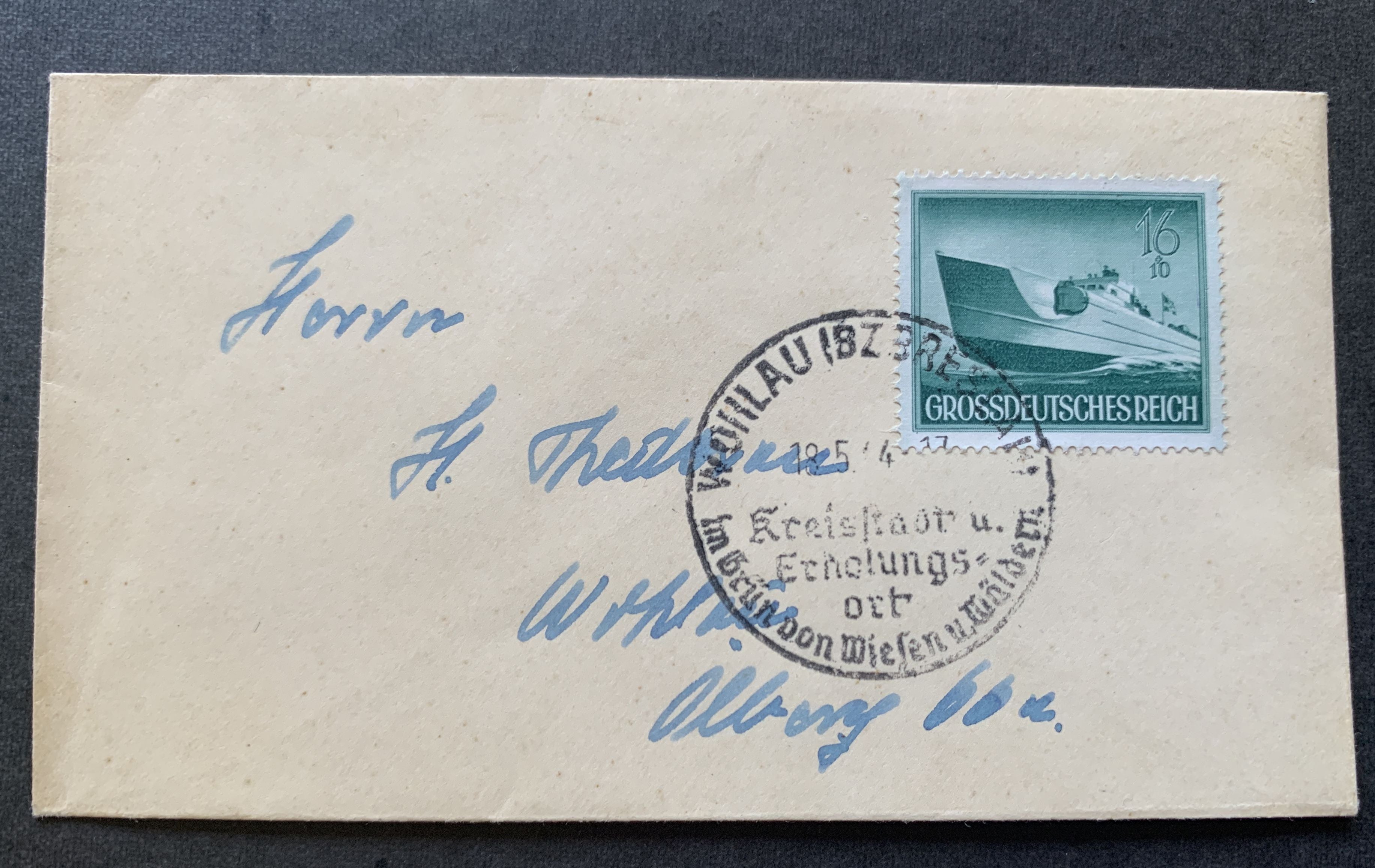 Deutsches Reich 1944 - 2 Briefe Worlau Breslau - Michel Nummer 877, 881