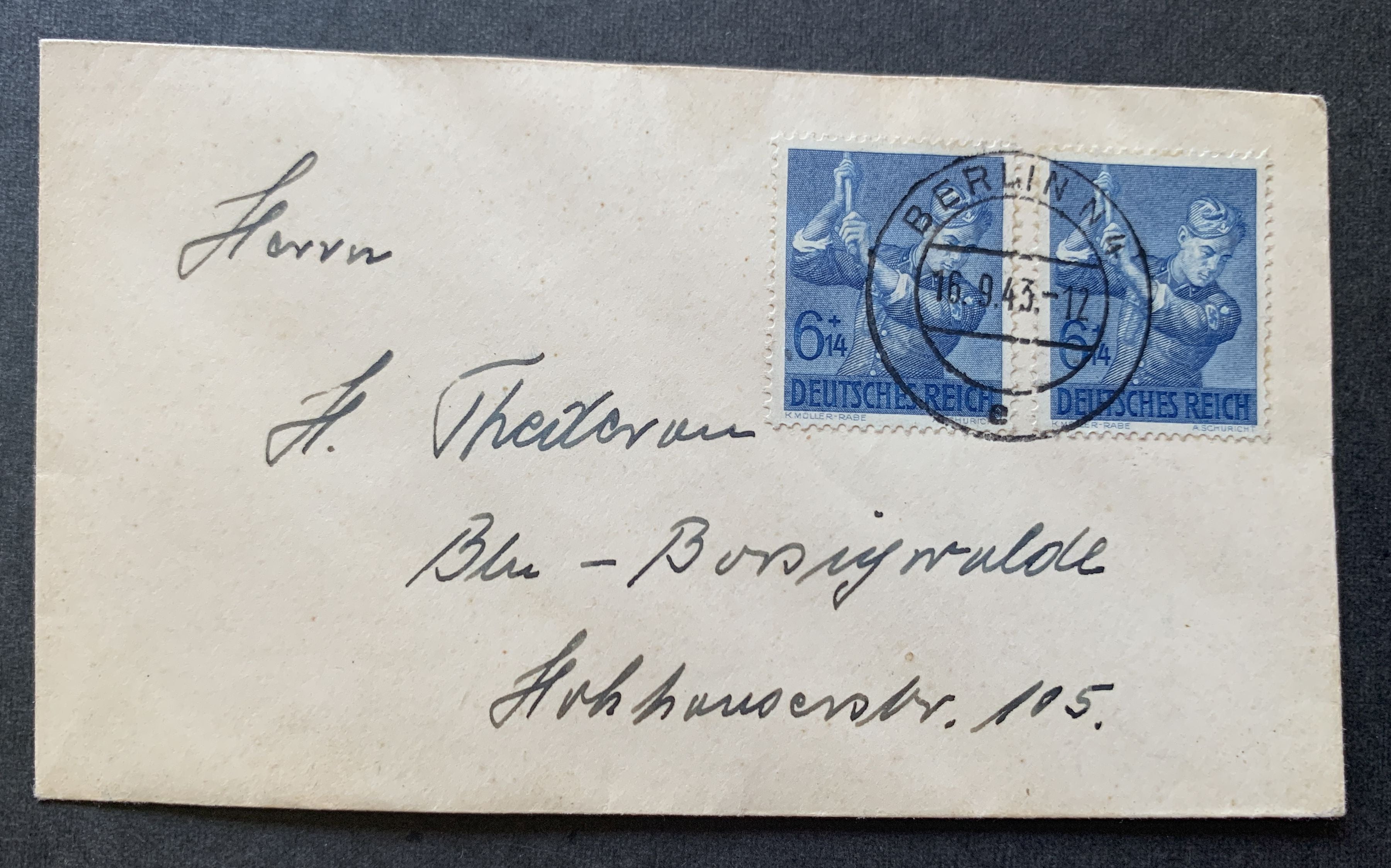 Deutsches Reich 1943 & 1944 - 6 Briefe Wohlau Breslau und Berlin-Borsigwalde