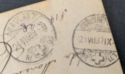 Belgien 1882 - gelaufene Ganzsachen-Karte in die Schweiz
