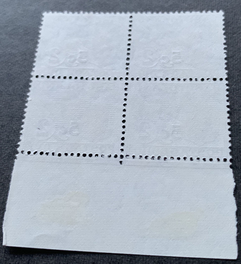 Britisch Basutoland 1961 - 4 Portomarken 5 C auf 2 P. als ViererblockTyp II vom unteren Rand