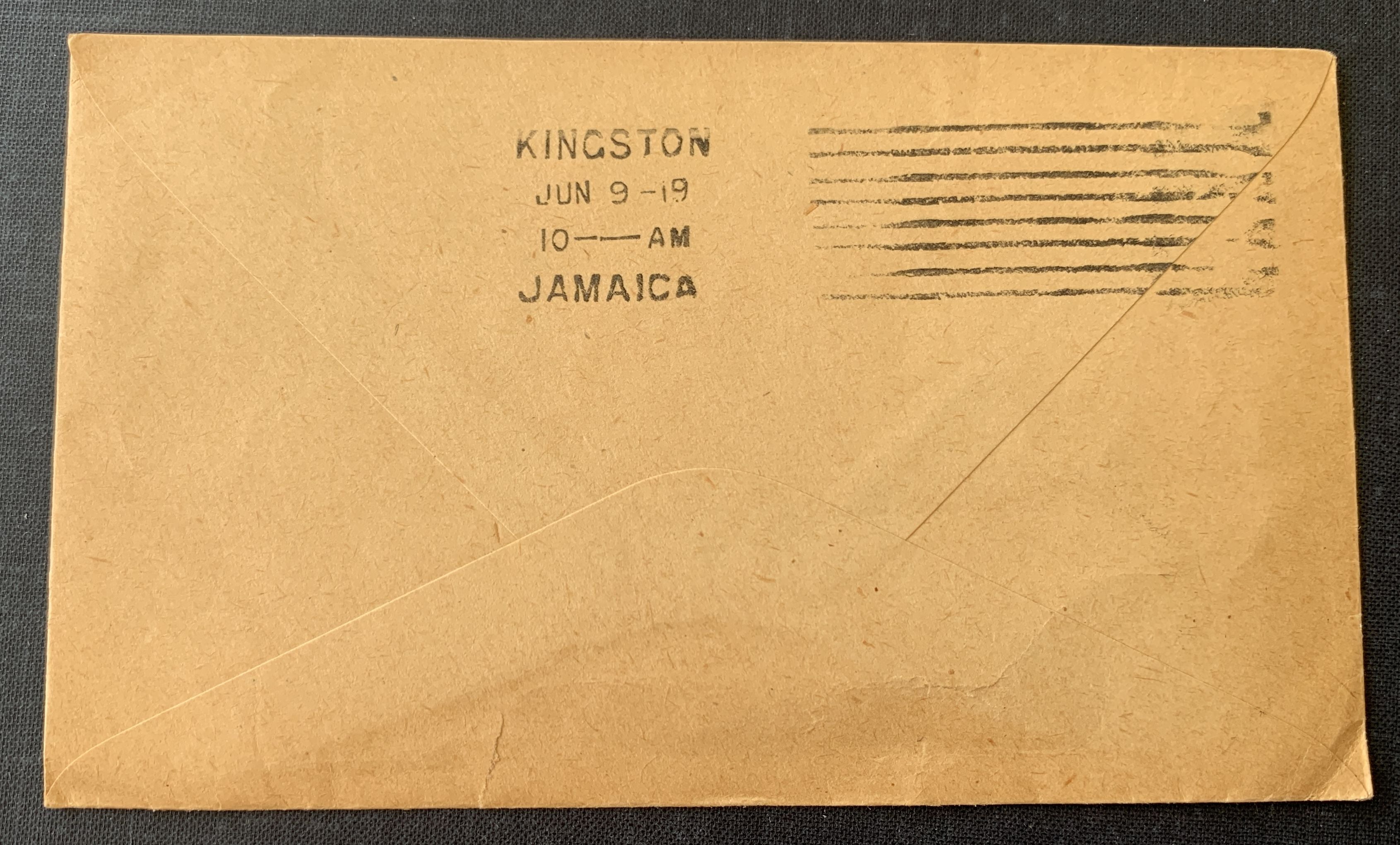 Britisch Jamaica 1919 - gelaufener Brief mit Kriegsmarke Michel Nummer 71