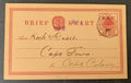 Britisch Oranje Vrij Staat VRI 1900 - gelaufene Ganzsache Postkarte 1/2 P. nach Kapstadt
