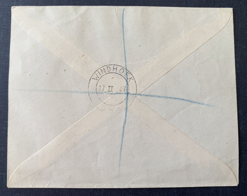 Britisch Südwest-Afrika 1947 - Einschreiben Windhoek nach England