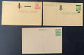 Japanische Besetzung der Philippinen 1942-1943 - 3 unbenutzte Ganzsachen Postkarten