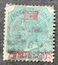 Malaiische Staaten / Straits Settlements 1867 - Krone und 12 C auf 4 Annas