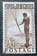 Papua Neuguinea 1952 - 1 £ vermutlich gelaufen - Michel Nummer 23