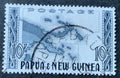 Papua Neuguinea 1952 - 10 Sh.  gelaufen - Michel Nummer 22