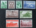 Papua Neuguinea 1952-1960 - 10 gelaufene Briefmarken - Michel Nummer 1, 2, 9, 13, 14, 15, 19, 20